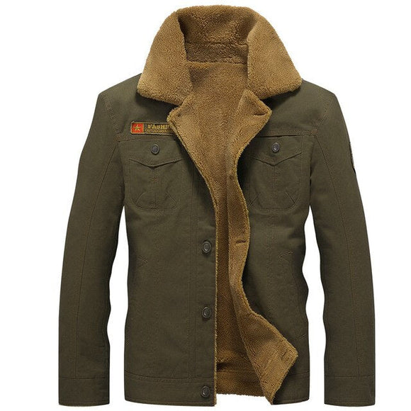 Men Warm Fur Collar Tactical Jackets