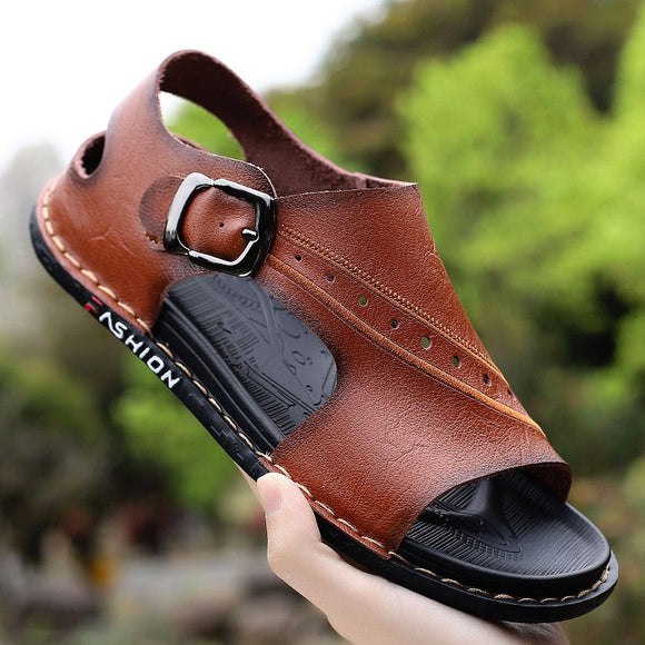 Mens Comfort Genuine Leather Sandals