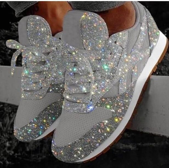 Women Sequined Glitter Sneakers