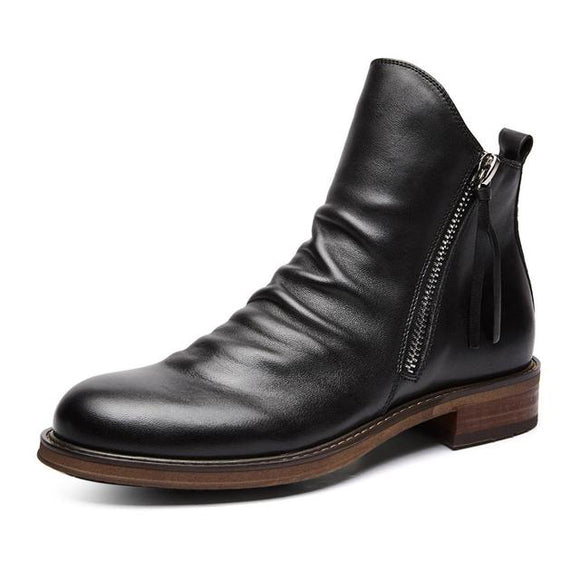 Men High-top Tassel British Style Ankle Boots