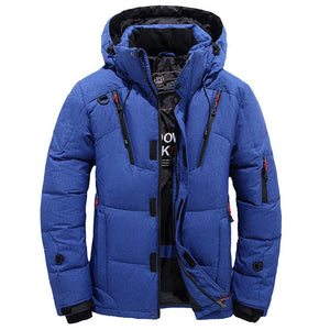 Men Thick Warm Hooded Down Jacket