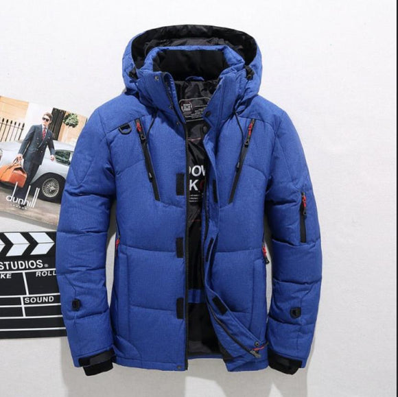 Men Thick Warm Hooded Down Jacket