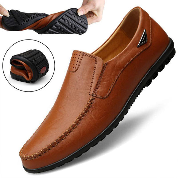 Luxury Soft Leather Men Casual Loafers Shoes