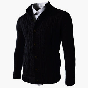 Mens Knitted Cardigan Sweater
