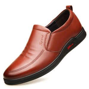 Genuine Leather Men Casual Slip On Shoes