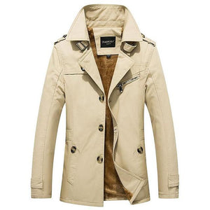 Men Warm High Quality Trench Coat
