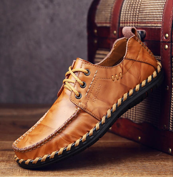 Handmade Men Leather Flat Loafer