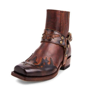 Men's Lace-up Riding Western Boots