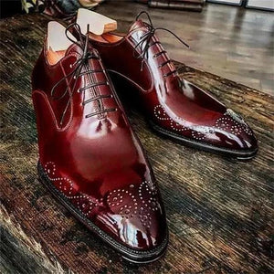 Men Solid Color Oxford Shoes