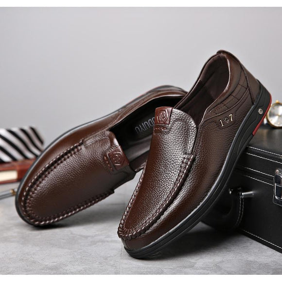 Men's Casual Leather Shoes with Soft Sole
