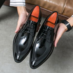 Italian Men Luxury Patent Leather Shoes