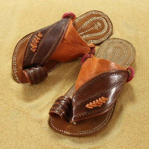 Fashion British Style Retro PU Leather  Sandals
