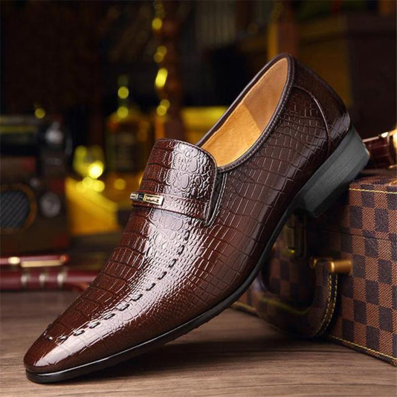 Men's Embossed Casual Business Leather Shoes