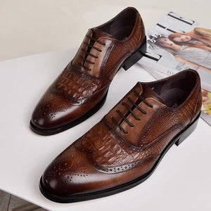 Men PU Leather Brock Oxford Shoes