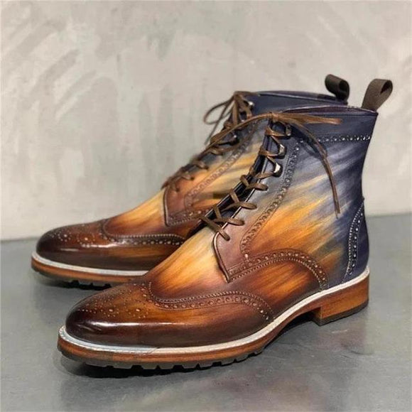 Men's Genuine Leather Vintage Martin Boots
