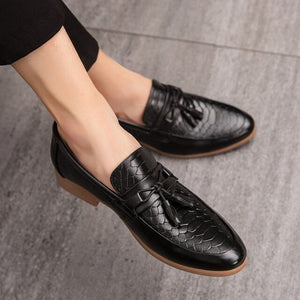 Men Casual Leather Dress Shoes Moccasins
