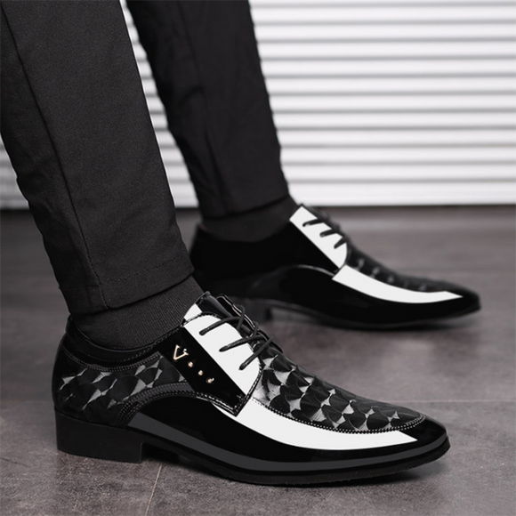 Men Casual Patent Leather Shoes