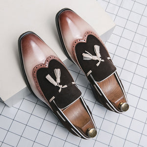 Men Pointed Toe Thick-soled  Loafers