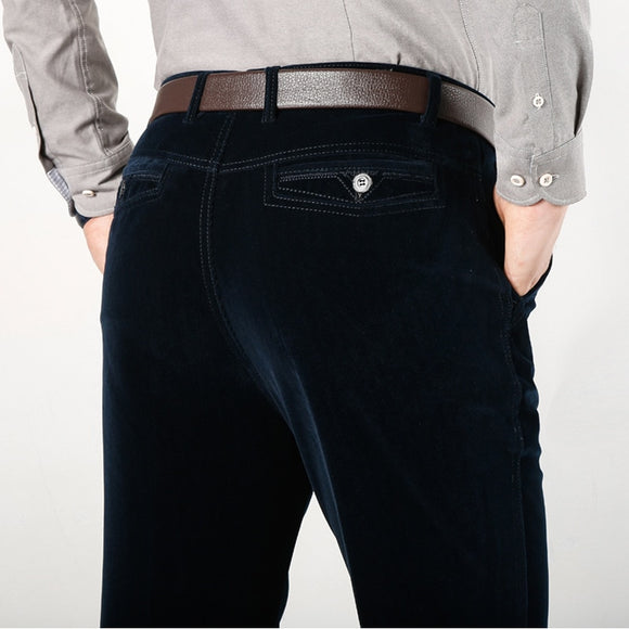 Men Stretch Casual Long Trousers