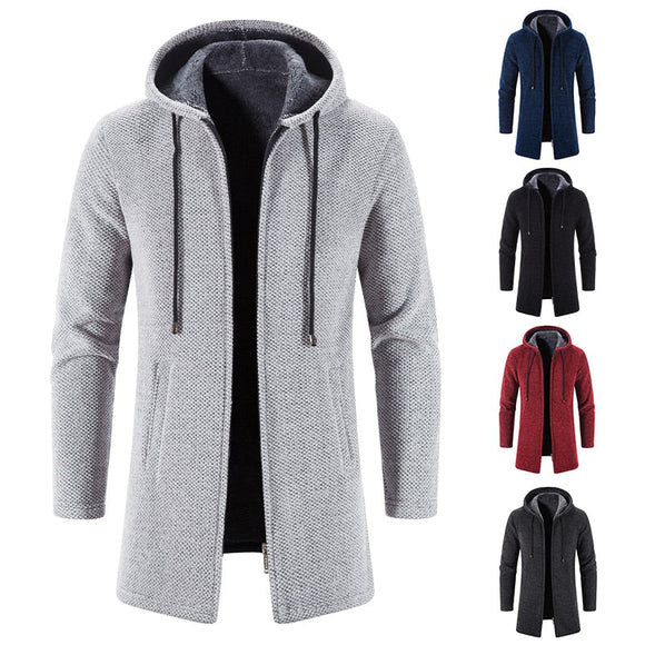 Men's Long Grab Cashmere Warm Coat
