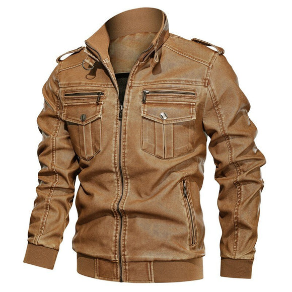 Mens Faux Leather Motorcycle Jackets