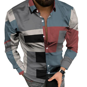 New Fashion Men's Striped Printed Shirt