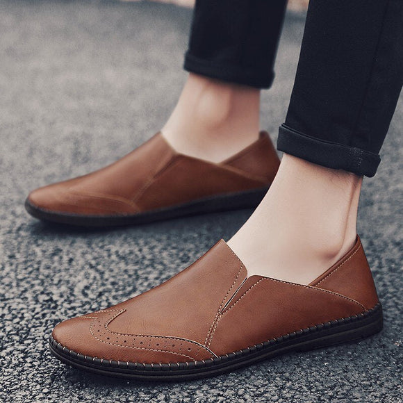 New Fashion Mens Genuine Leather Boat Shoes