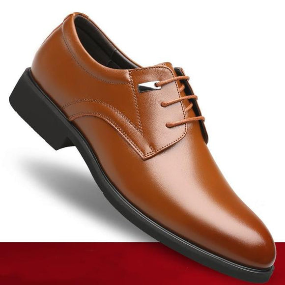 Men Pointed Toe Patent Leather Oxford