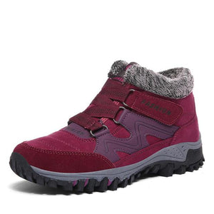 Winter Warm Women Cow Suede Boots Hiking Shoes