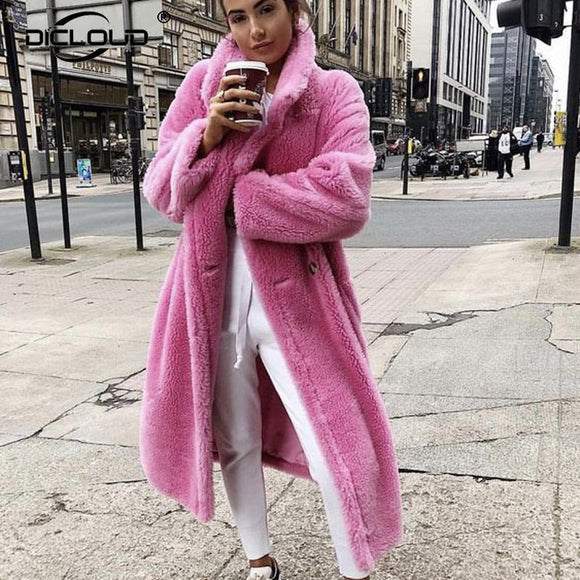 Women Faux Lambswool Fur Coats