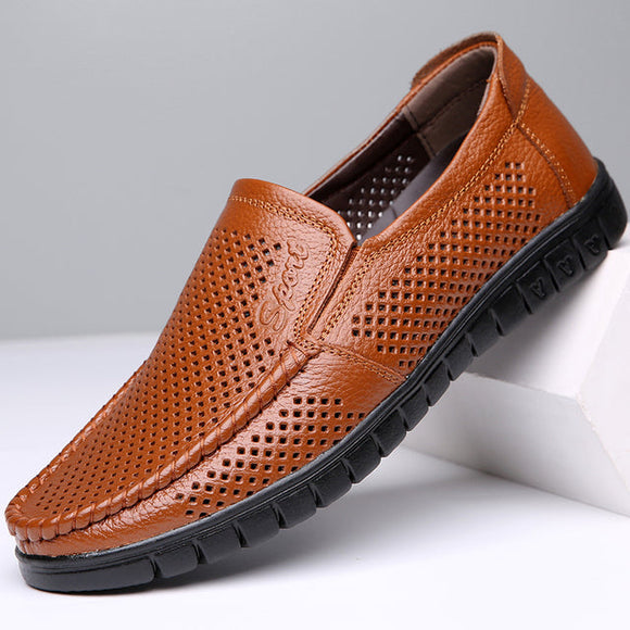 Men Leather Breathable Business Shoes