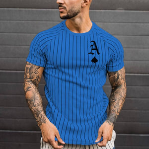 Summer Men Streetwear Striped T-Shirt