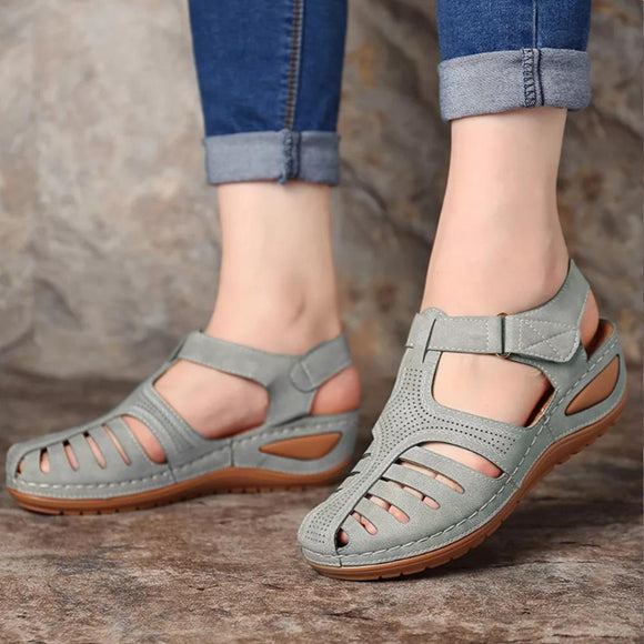 Woman Summer Leather Vintage Sandals