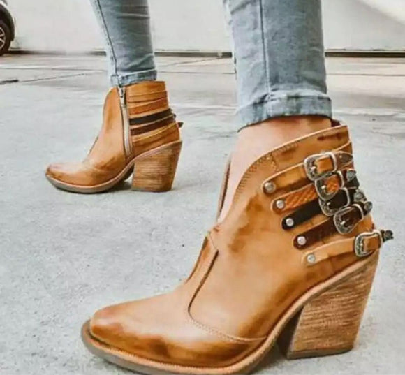 Women Vintage Ankle Boots