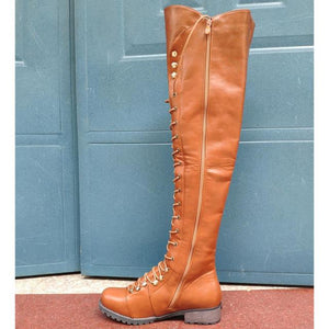 Women Leather Handmade High Boots